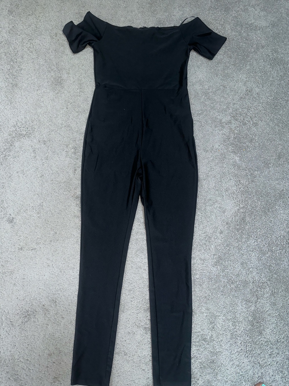 Black Off Shoulder Women's Spandex Jumpsuit size L